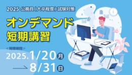 【公務員大卒】〈2025年度受験対策〉オンデマンド短期講習