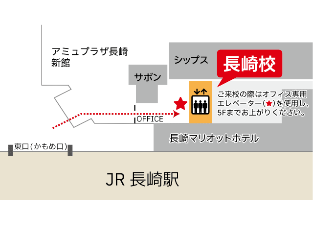 東京アカデミー長崎校のマップ画像
