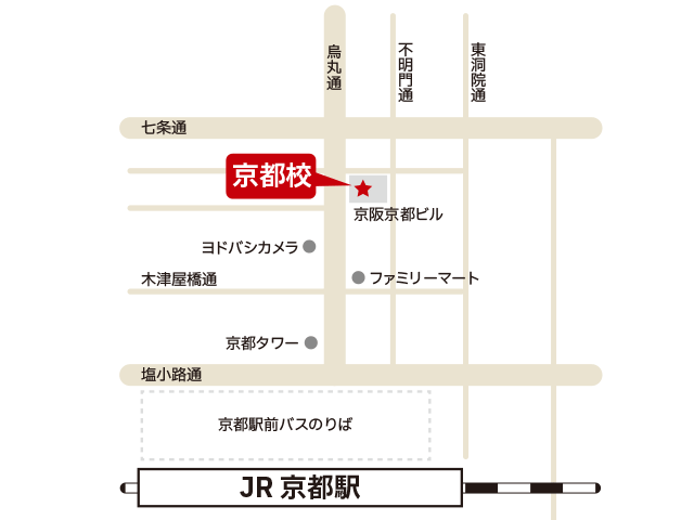 東京アカデミー京都校のマップ画像