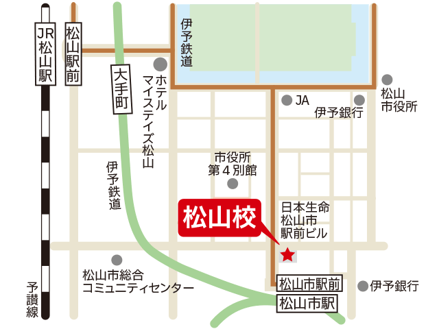 東京アカデミー松山校のマップ画像